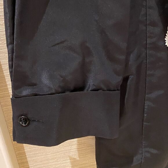 NWT -CAROLINA HERRERA Black embellished Techno fabric evening jacket- size L - Picture 2 of 12